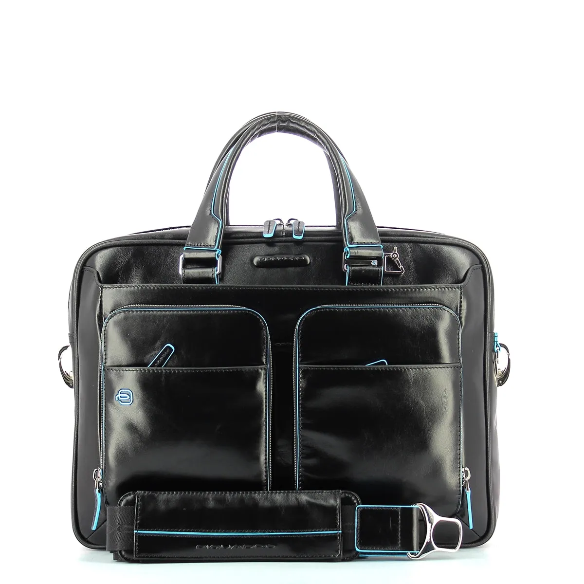 Piquadro - Slim Briefcase Blue Square 14.0 - CA2849B2 - NERO