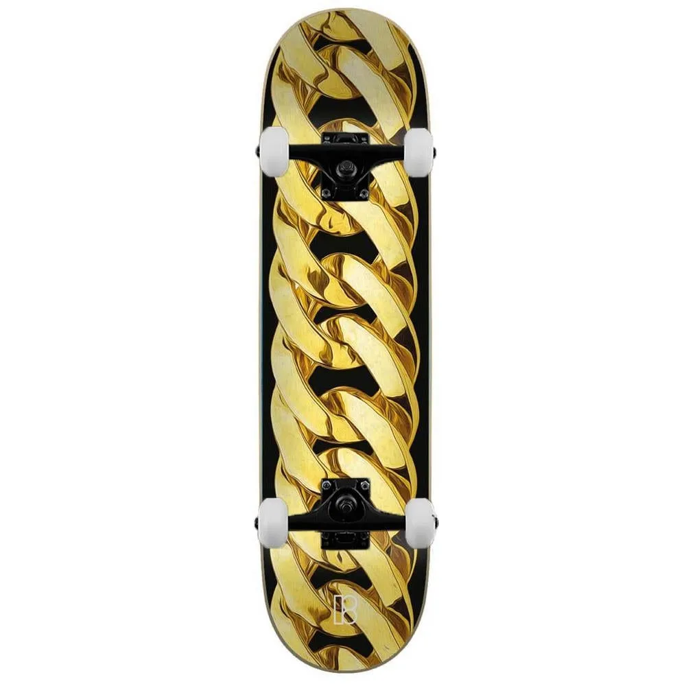 Plan B Chain Complete Skateboard Gold 8.25