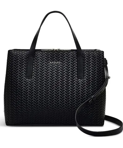 Radley Dukes Place Weave Emboss Medium Zip Top Satchel