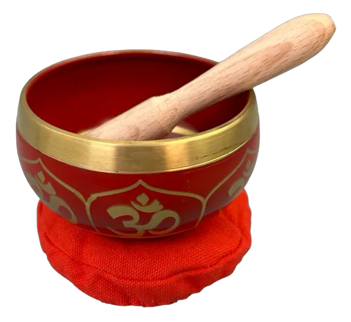 Red Cast Hindi Singing Bowl 4"