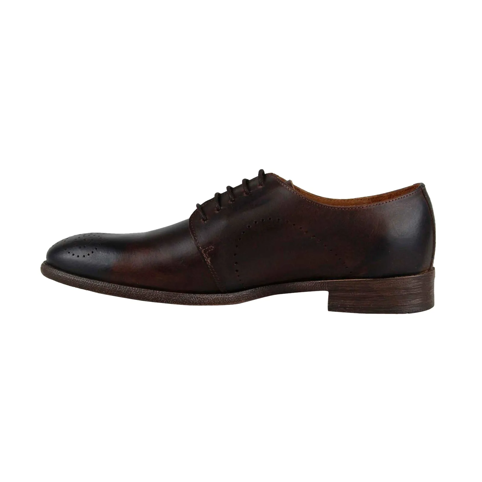 Robert Wayne Utah Derby RWF1192M Mens Brown Leather Plain Toe Oxfords Shoes