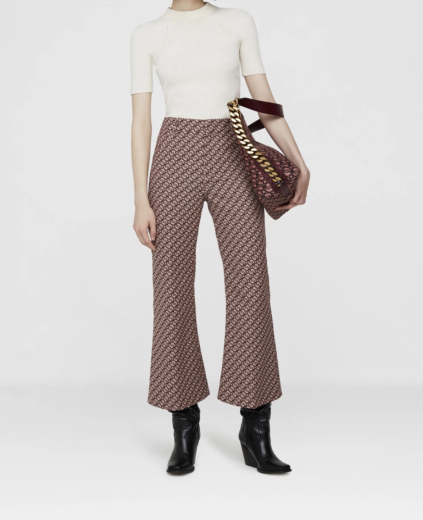 S-Wave Jacquard Tailored Trousers