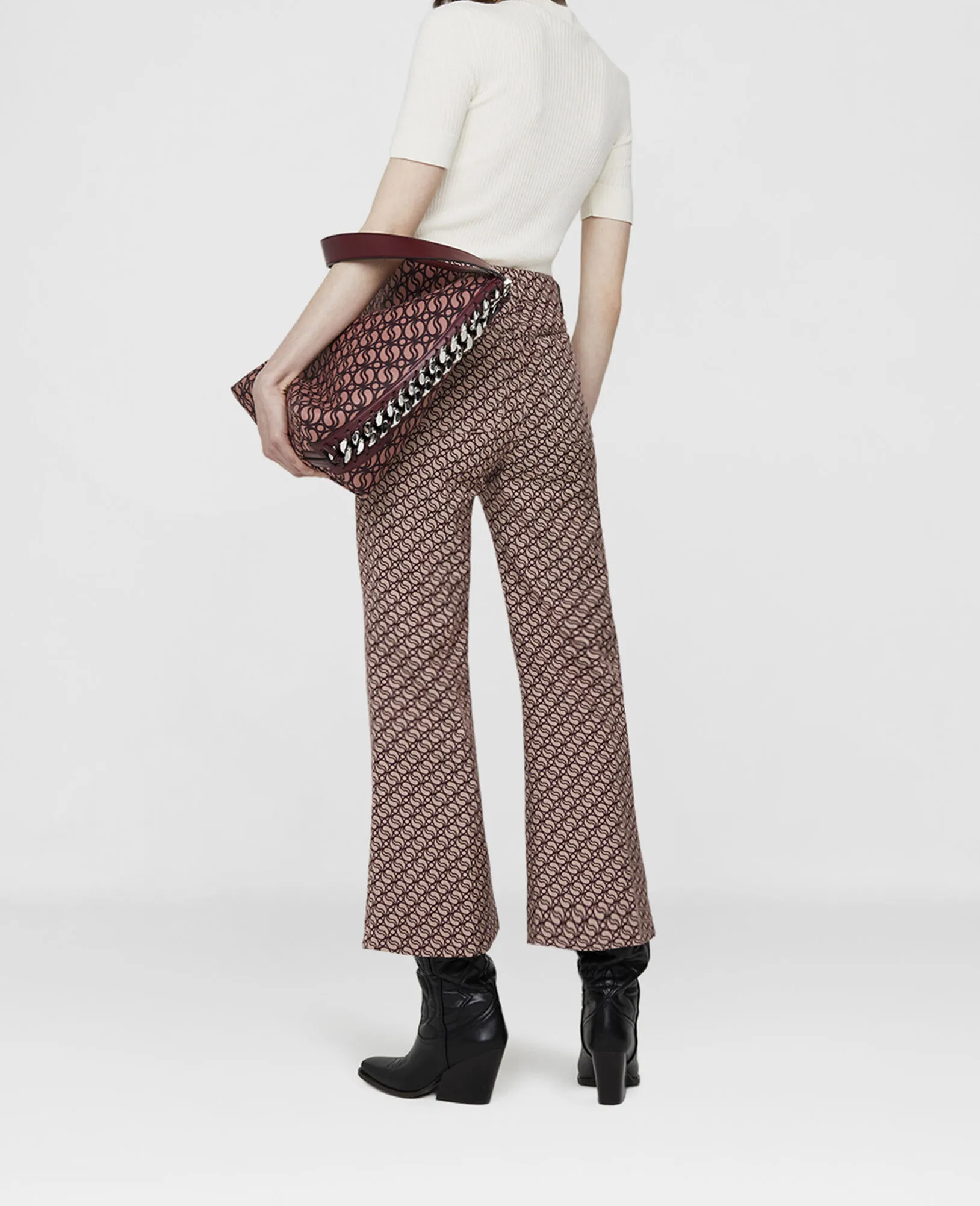 S-Wave Jacquard Tailored Trousers