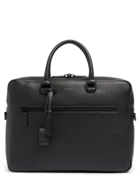 Saint Laurent   Logo detail leather briefcase 