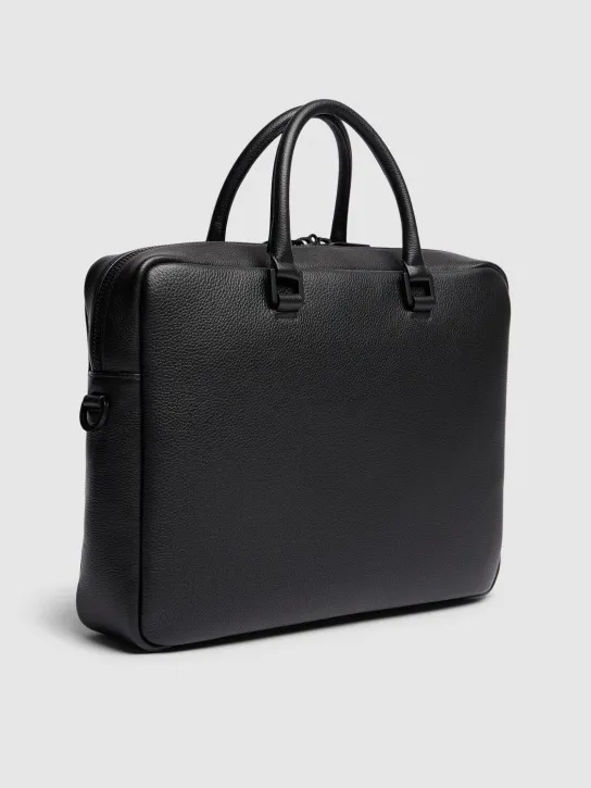 Saint Laurent   Logo detail leather briefcase 