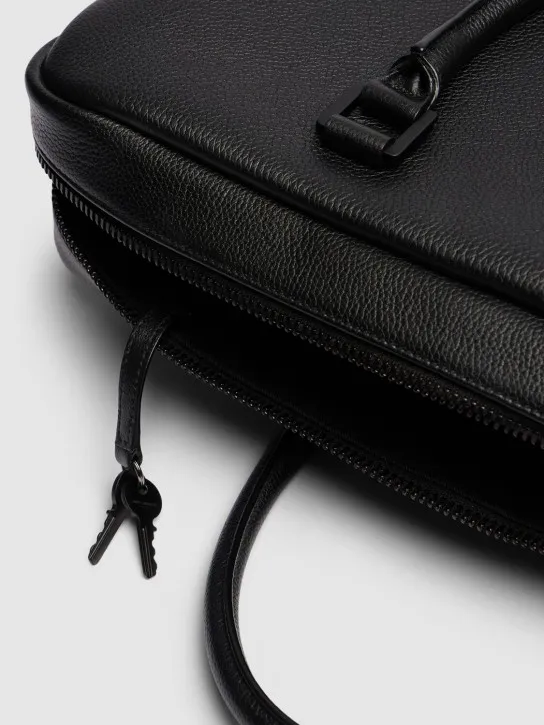 Saint Laurent   Logo detail leather briefcase 