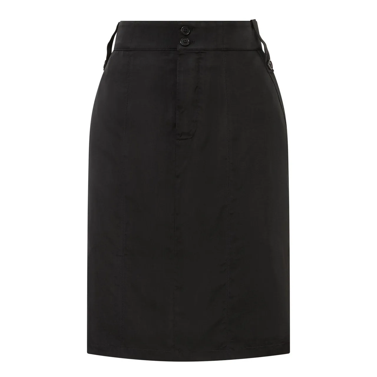 SAINT LAURENT Twill Pencil Skirt - Black