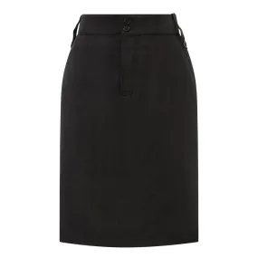 SAINT LAURENT Twill Pencil Skirt - Black