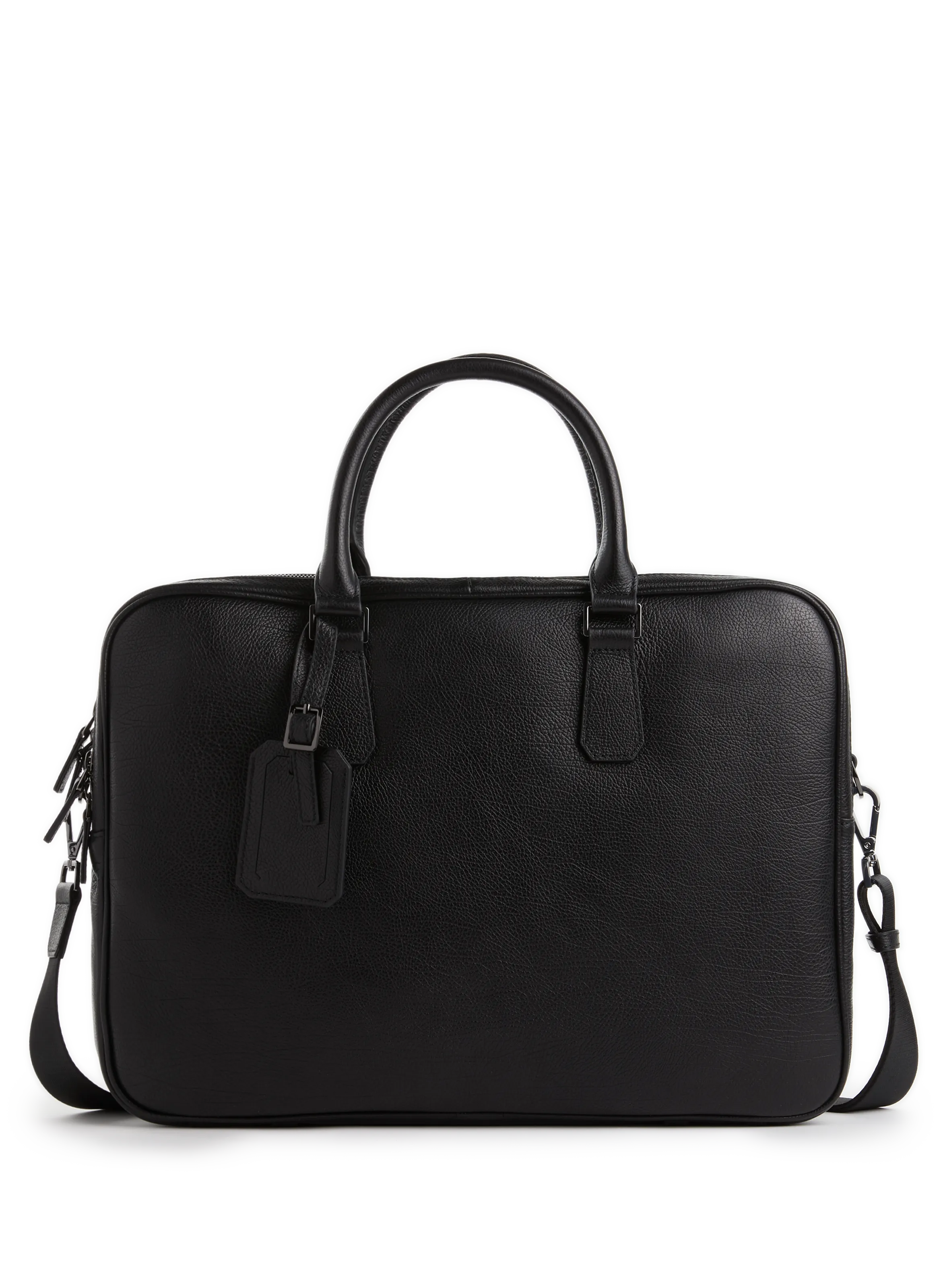 Saison 1865  Leather briefcase - Black