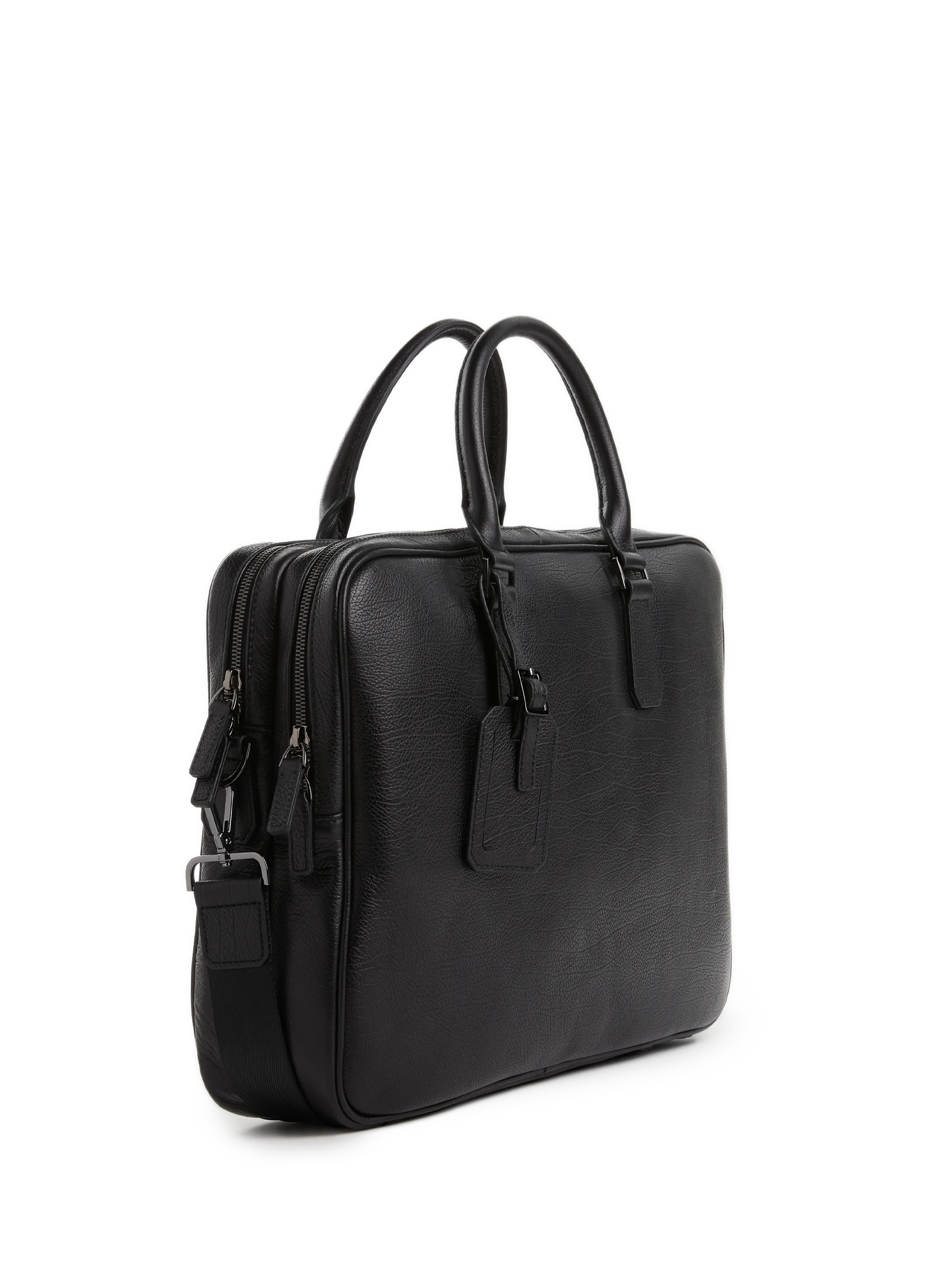 Saison 1865  Leather briefcase - Black