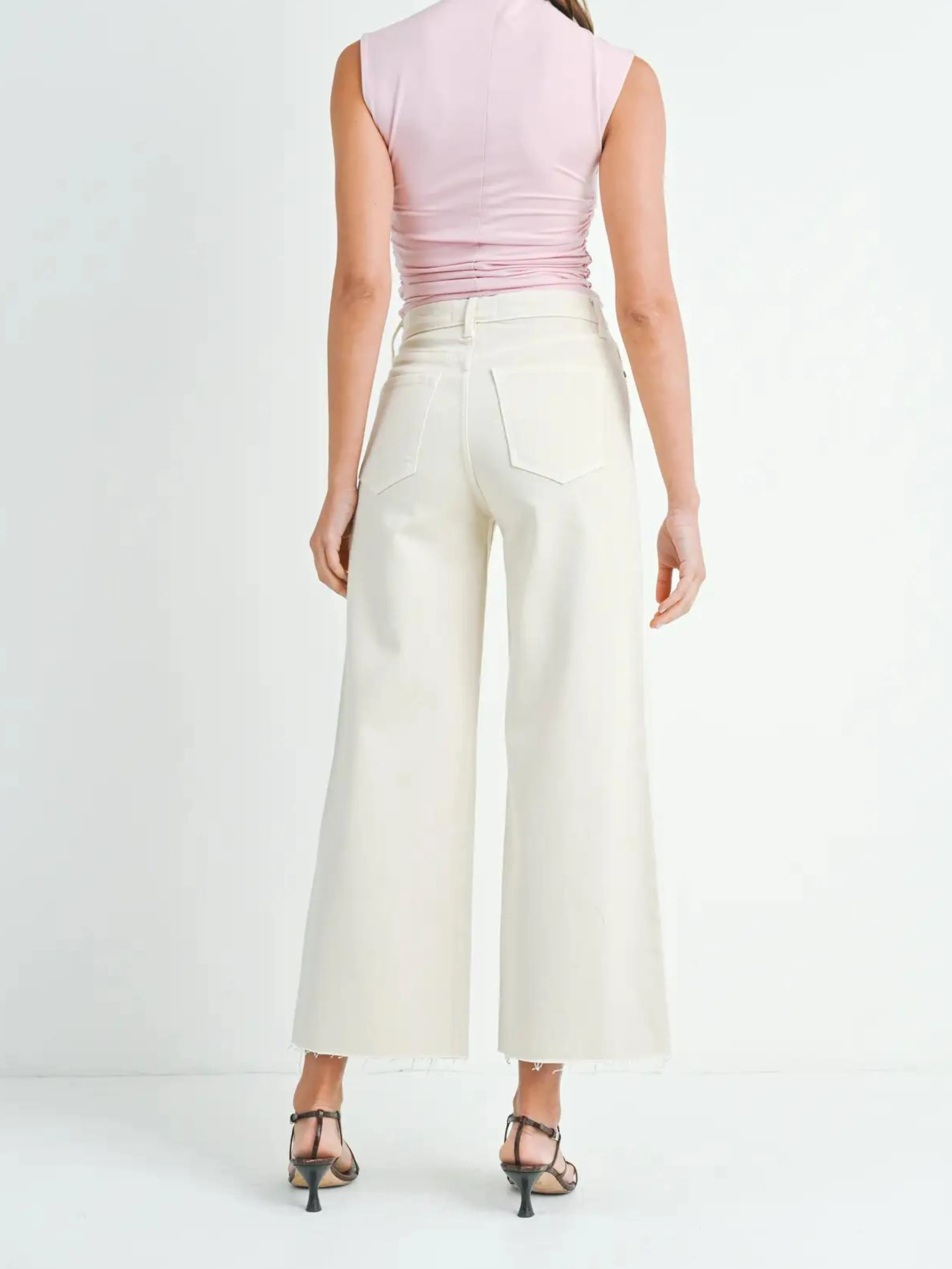 Scissor Cute Wide Leg - Oatmeal