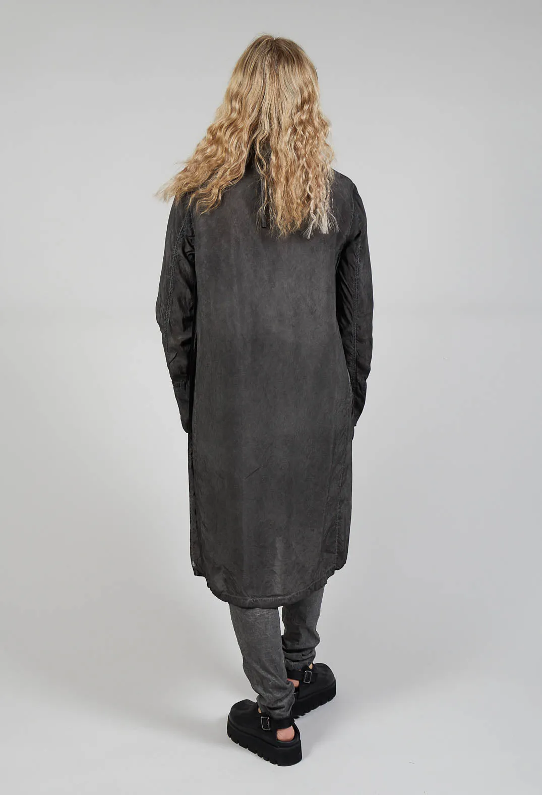 Shirt Dress in Coal Cloud