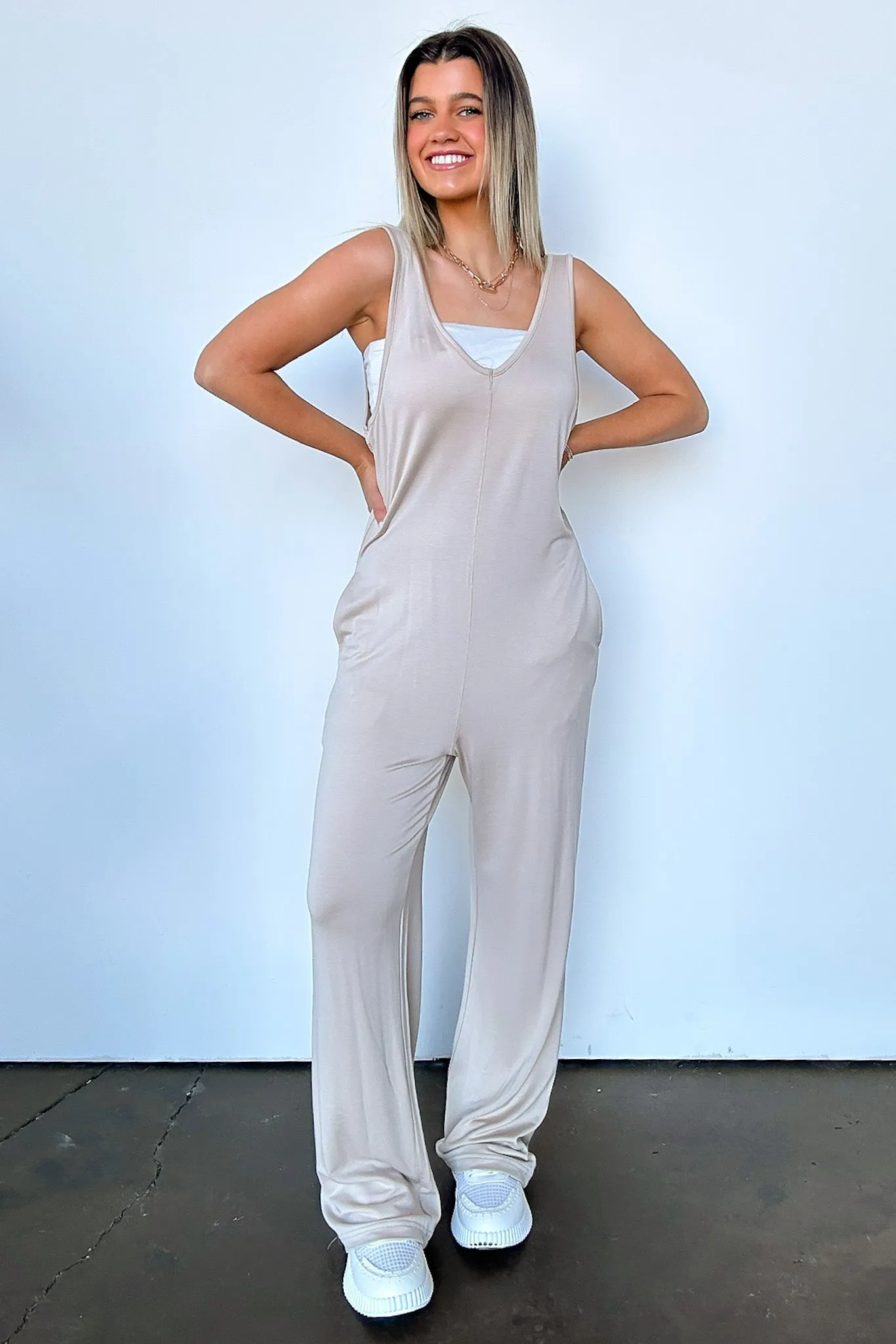 Smooth Charmer Wide Leg Jumpsuit - FINAL SALE