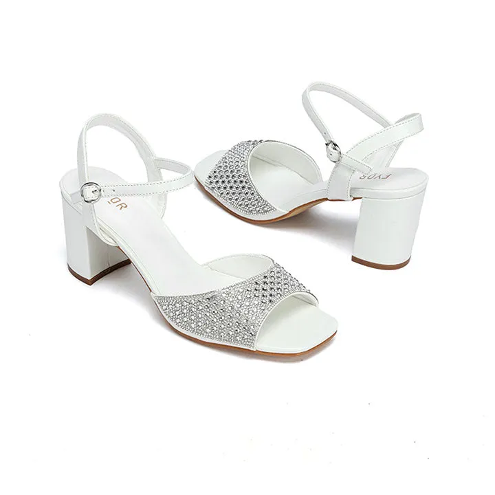 Square Toe Embellished Mule HL 197