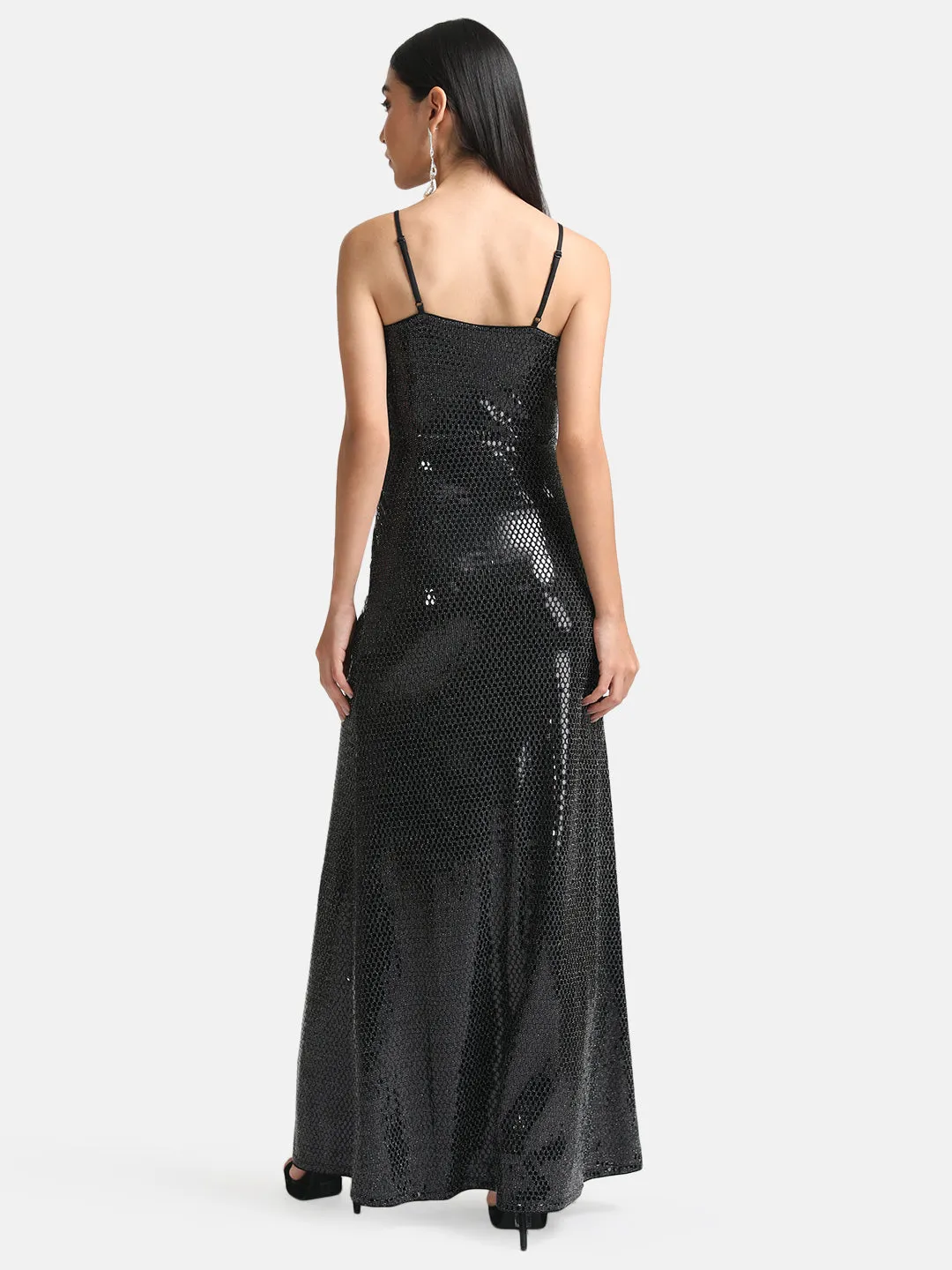 Stickon Sequin Wrap Maxi Dress