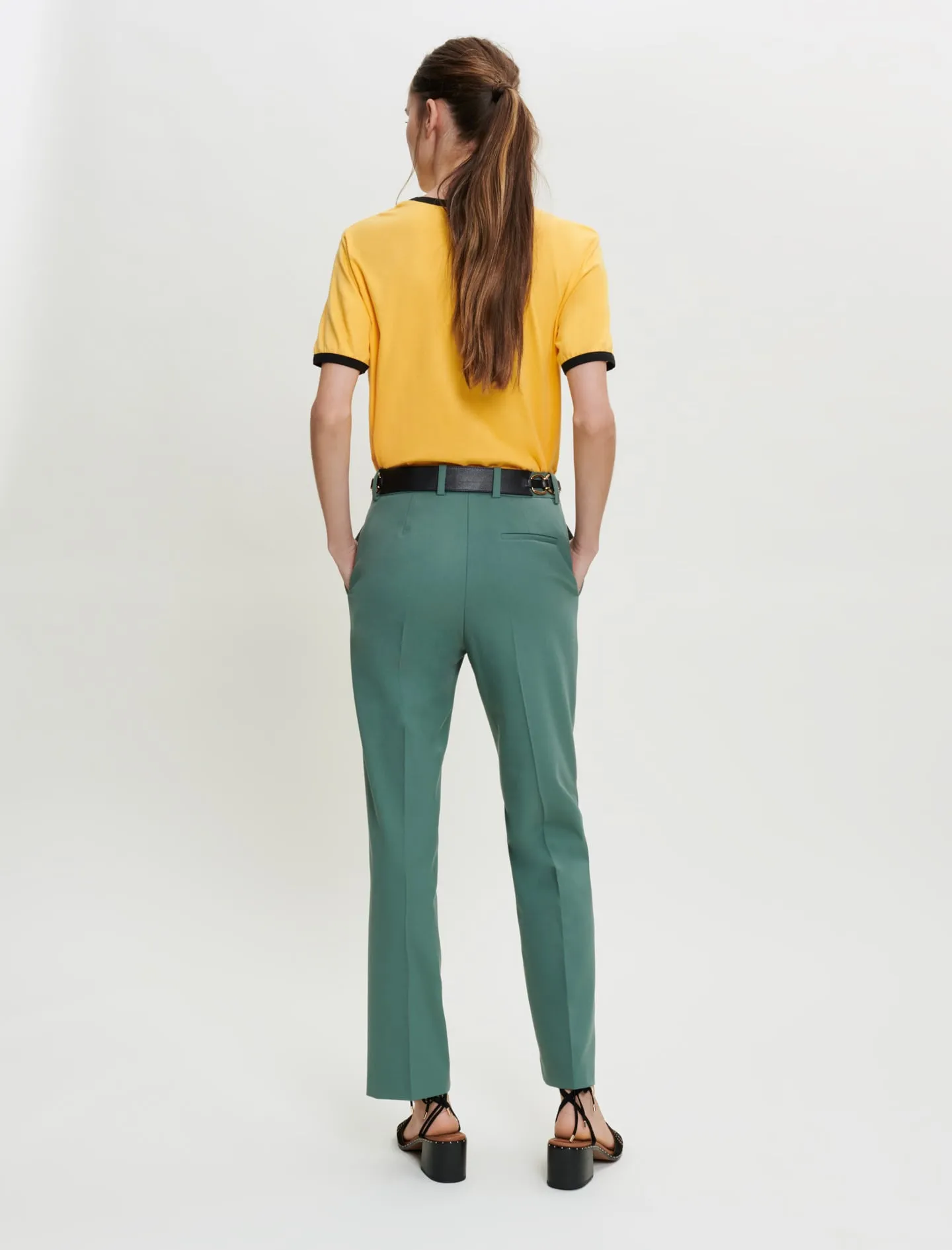 STRAIGHT-CUT TAILORED TROUSERS