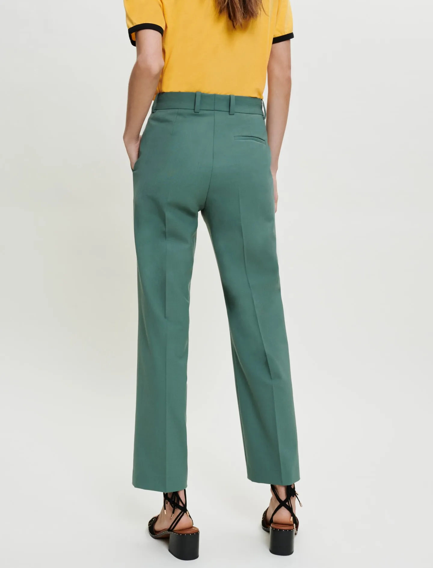 STRAIGHT-CUT TAILORED TROUSERS