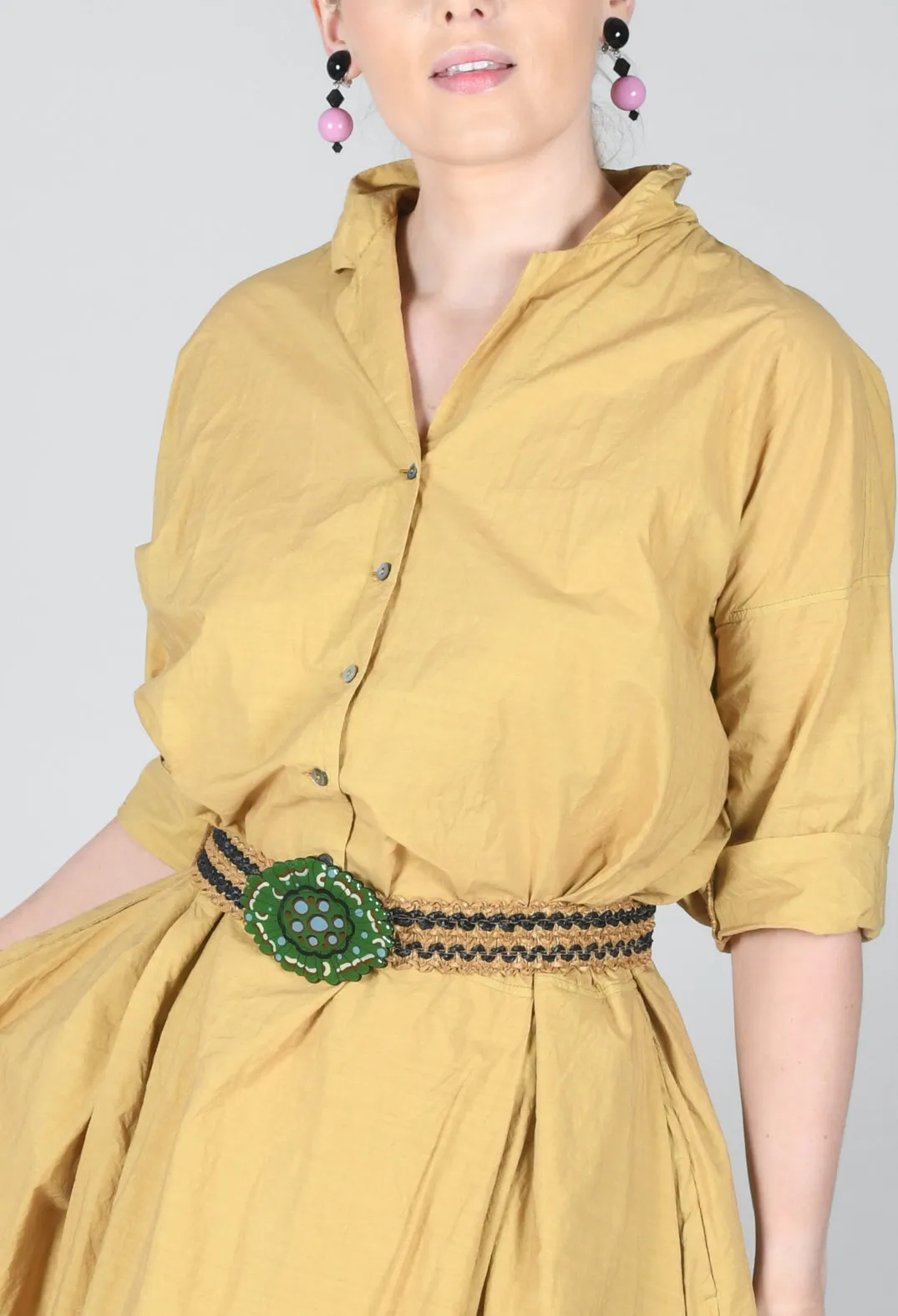 Tailored Collar Dress TC in Sun Yellow