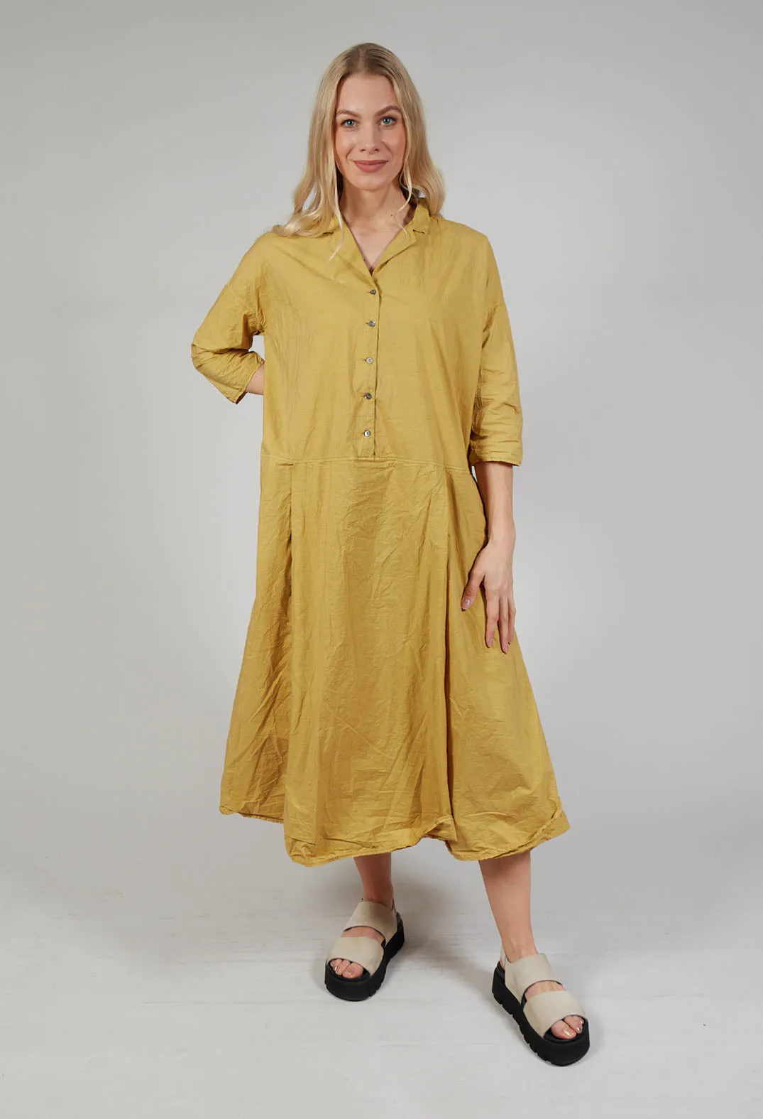 Tailored Collar Dress TC in Sun Yellow