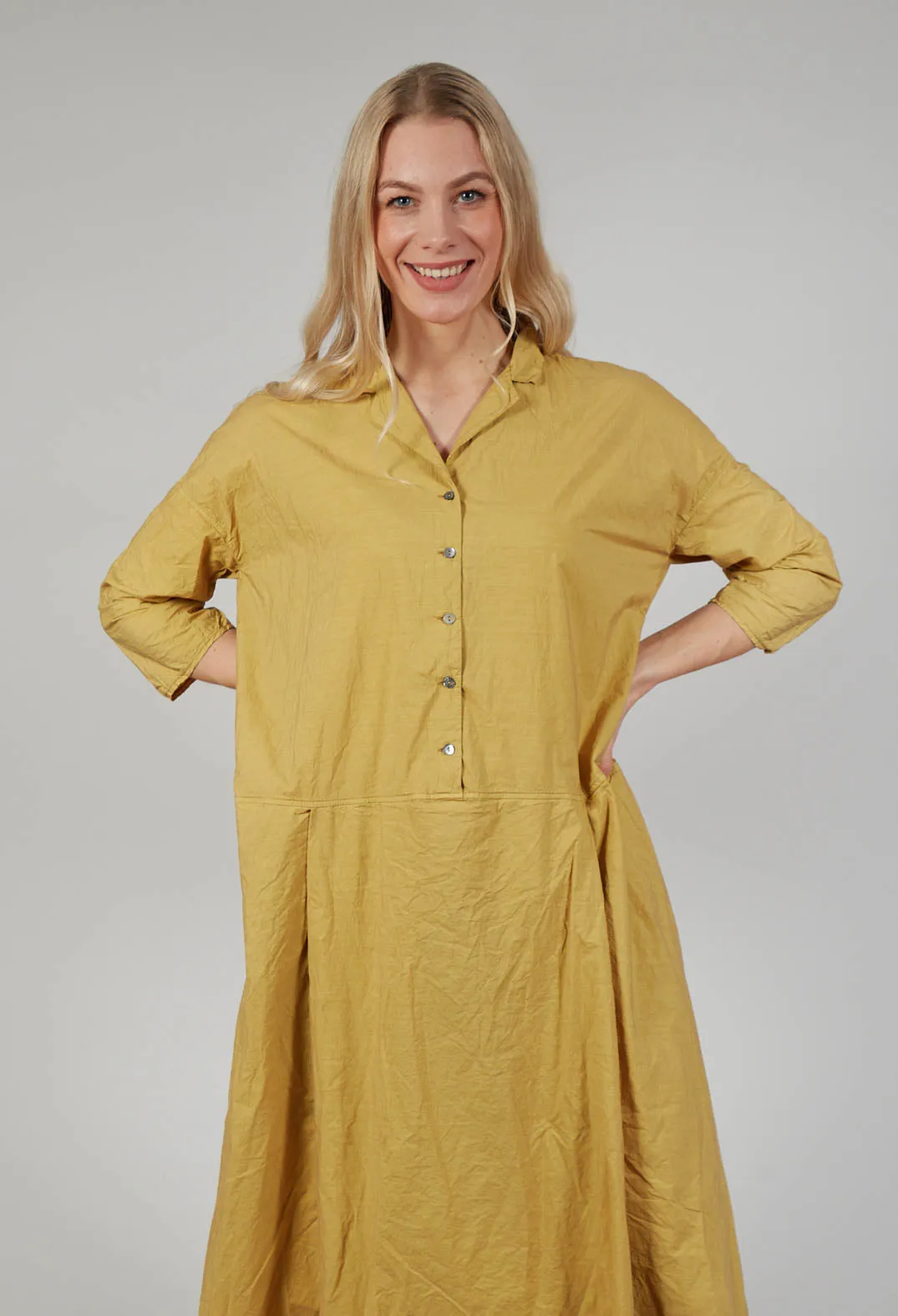 Tailored Collar Dress TC in Sun Yellow