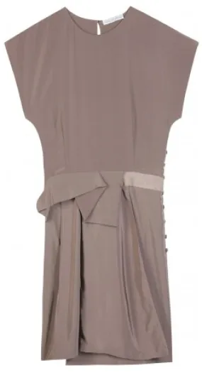 Taupe Drape Dress