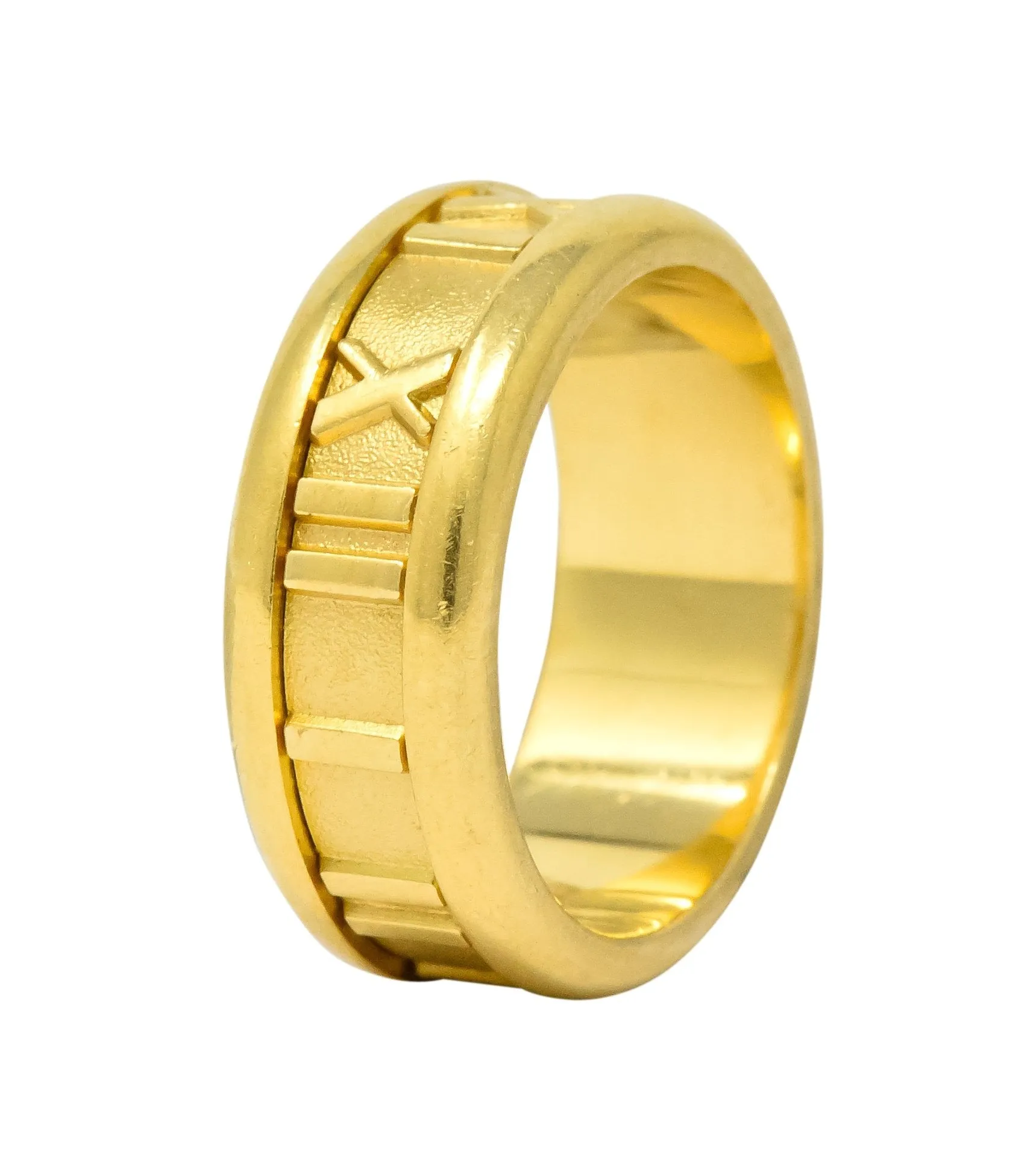 Tiffany & Co. 1995 18 Karat Gold Atlas Wide Band Ring Unisex