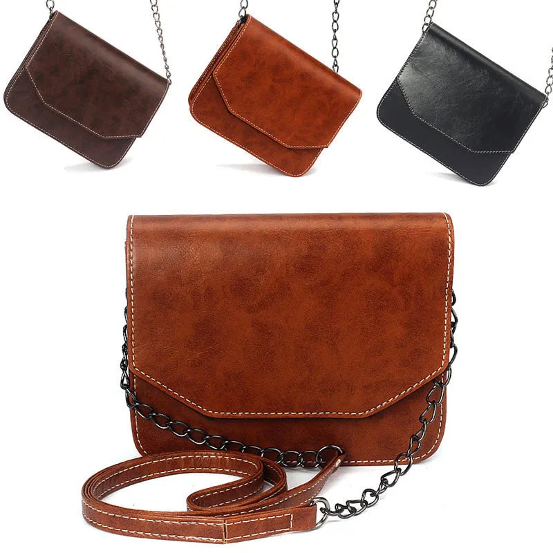 Trendy Women Retro Imitation leather Shoulder Bag Satchel Hasp Hbag Messenger In Forward