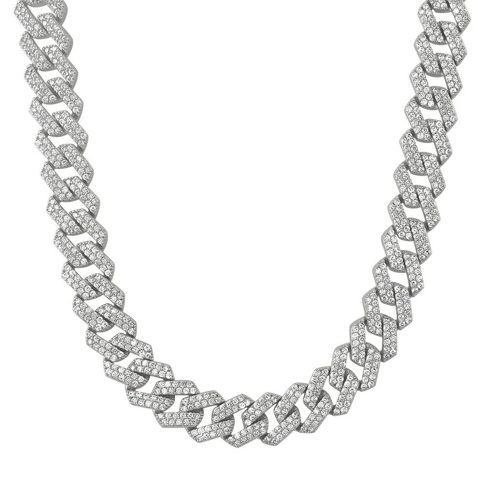 Turkish Gold Cuban 14MM Wide CZ Bling Bling Chain