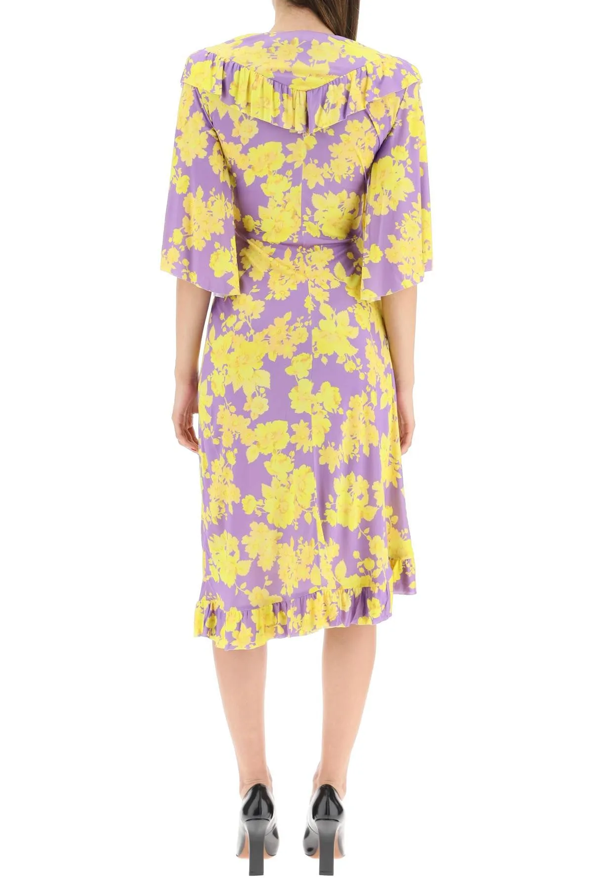 Vetements Floral Printed Midi Wrap Dress