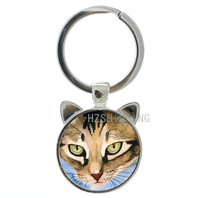 Vintage Cartoon Cuddly Wide-eyed Flashing Animal Pendant Keychain