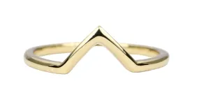 Wedding Band Style - 1.5mm Wide Plain Gold V-Shape Chevron Wedding Band 14K Gold AD1959C