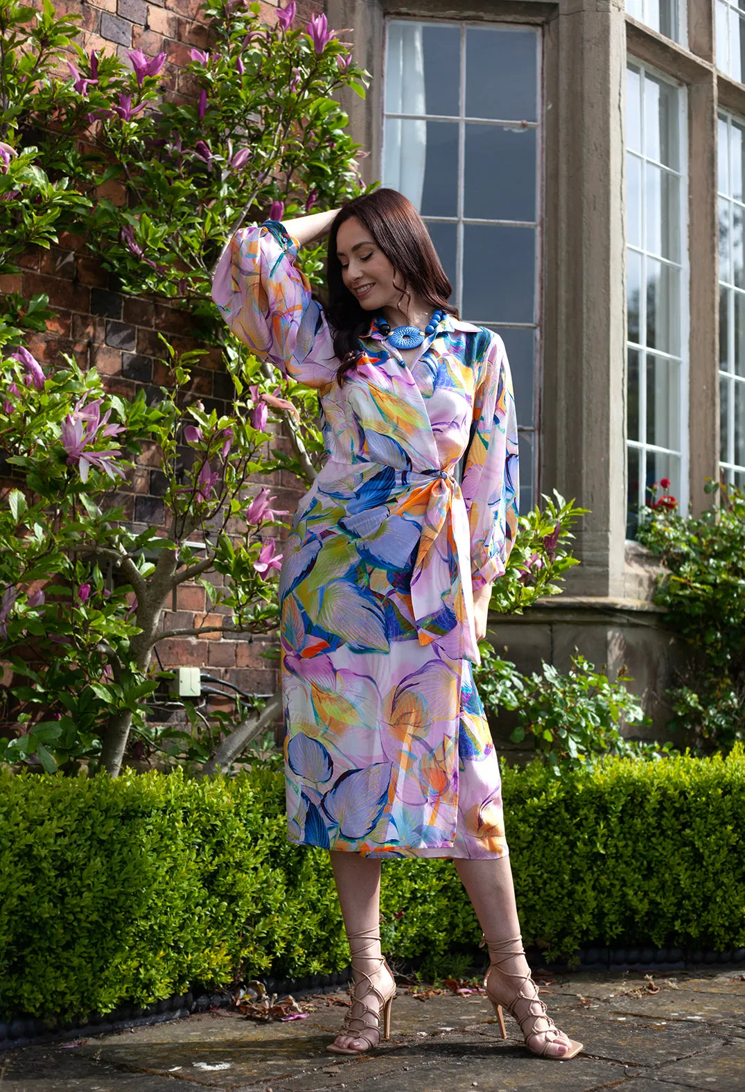 Wrap Over Dress in Eva Print