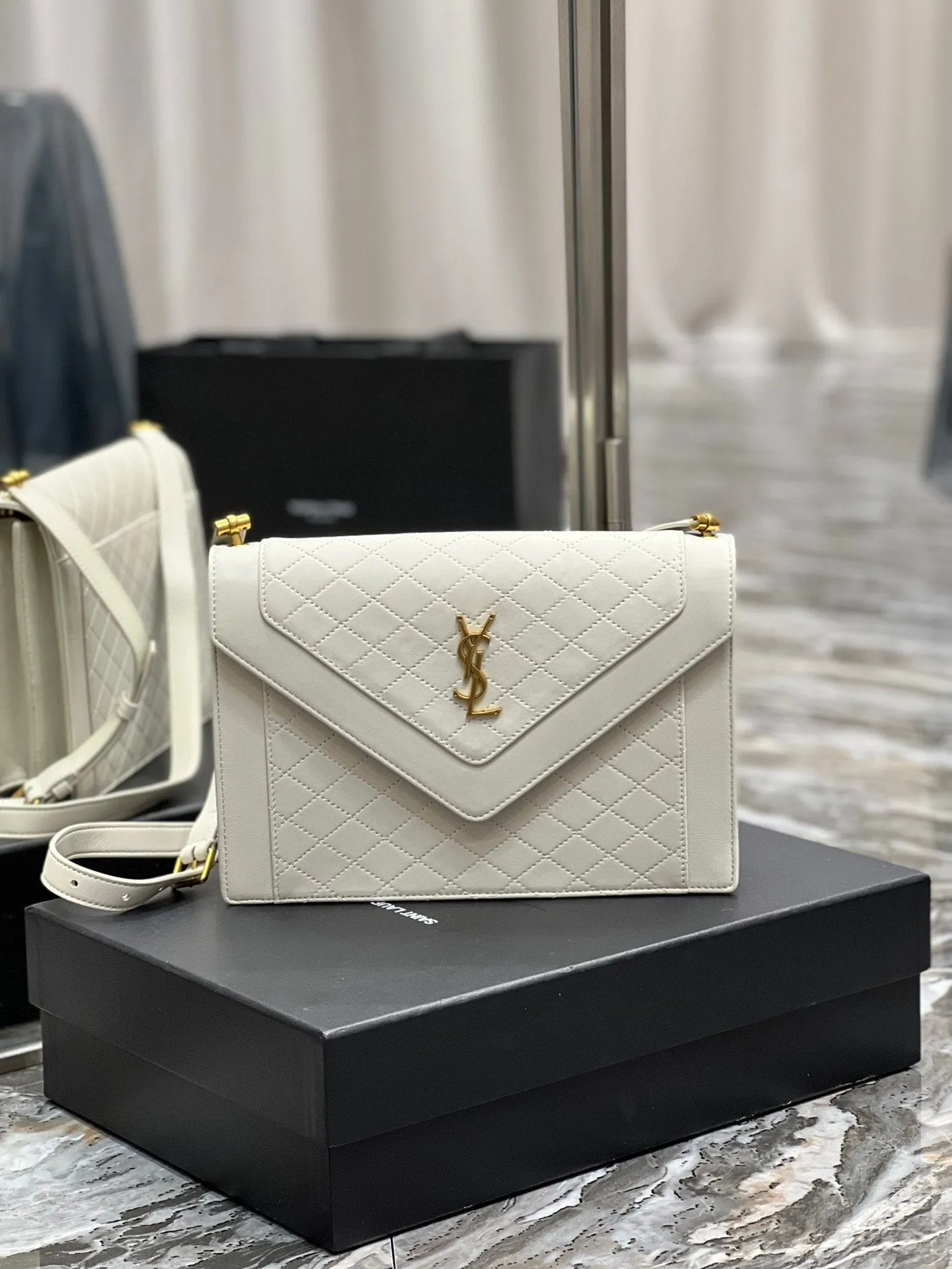 Yves Saint Laurent Gaby Satchel Bag In White