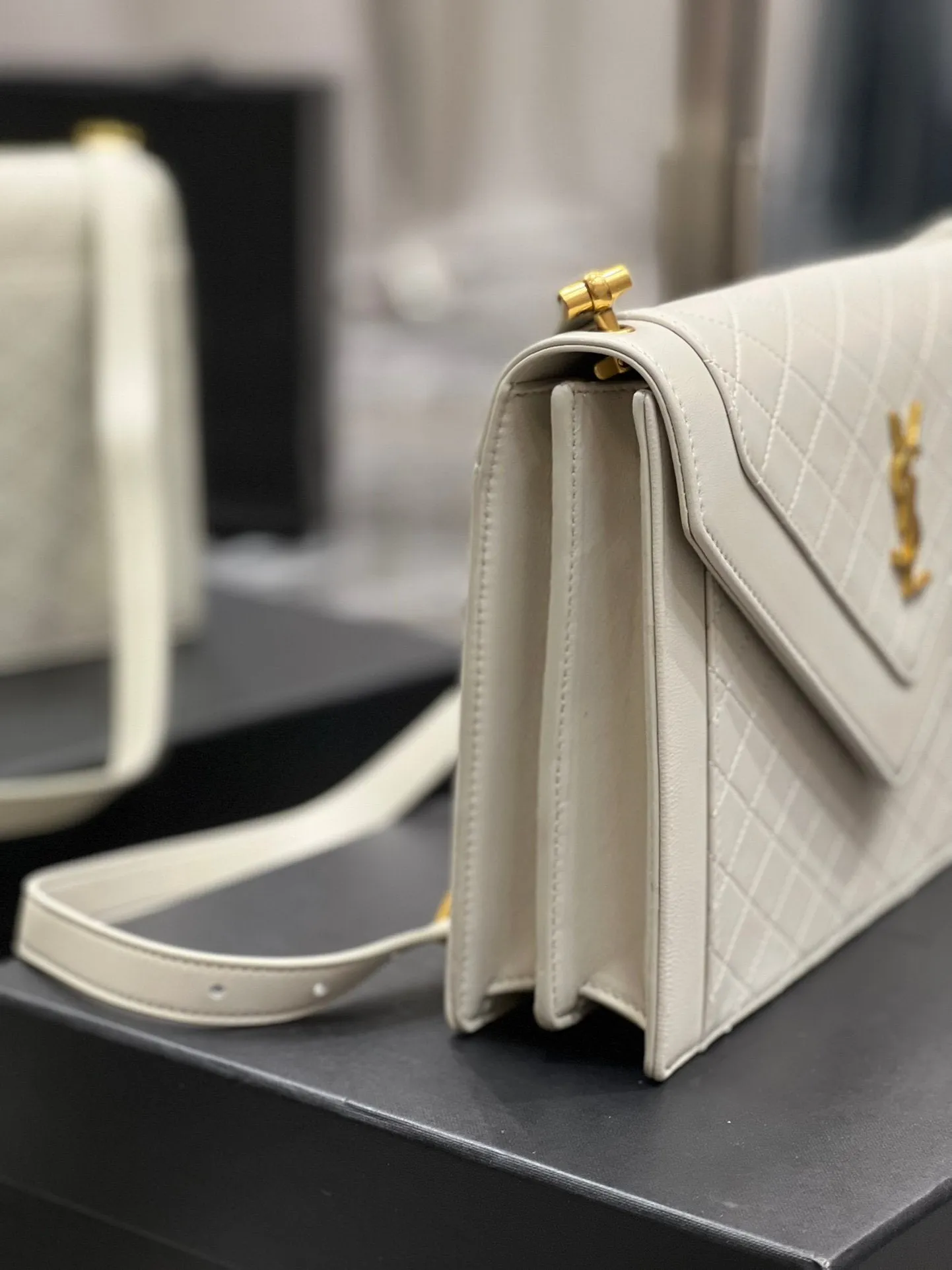 Yves Saint Laurent Gaby Satchel Bag In White