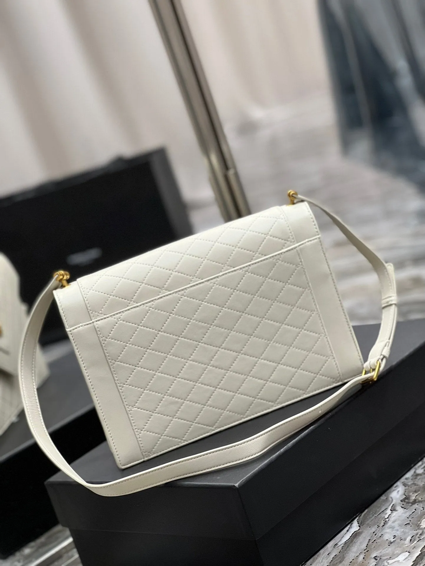 Yves Saint Laurent Gaby Satchel Bag In White