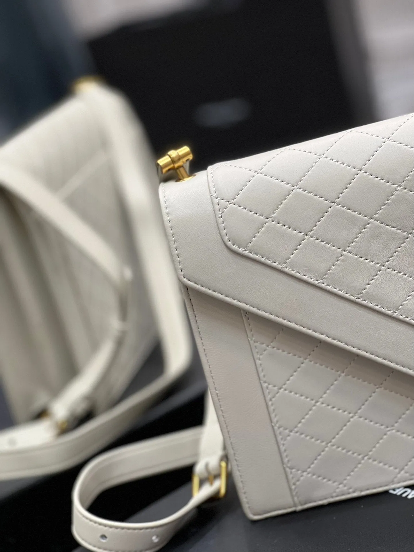 Yves Saint Laurent Gaby Satchel Bag In White